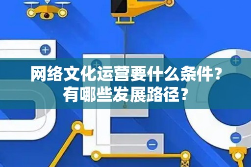 网络文化运营要什么条件？有哪些发展路径？