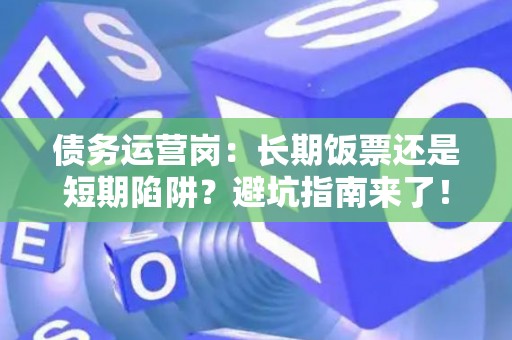 债务运营岗：长期饭票还是短期陷阱？避坑指南来了！